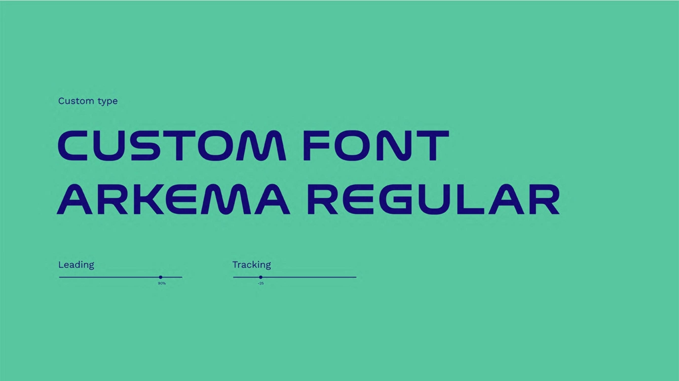 Typographie custom d'Arkema