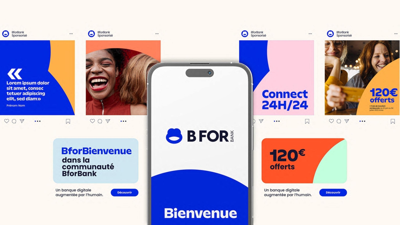 écran de téléphone BFB et plusieurs post instagram BFB