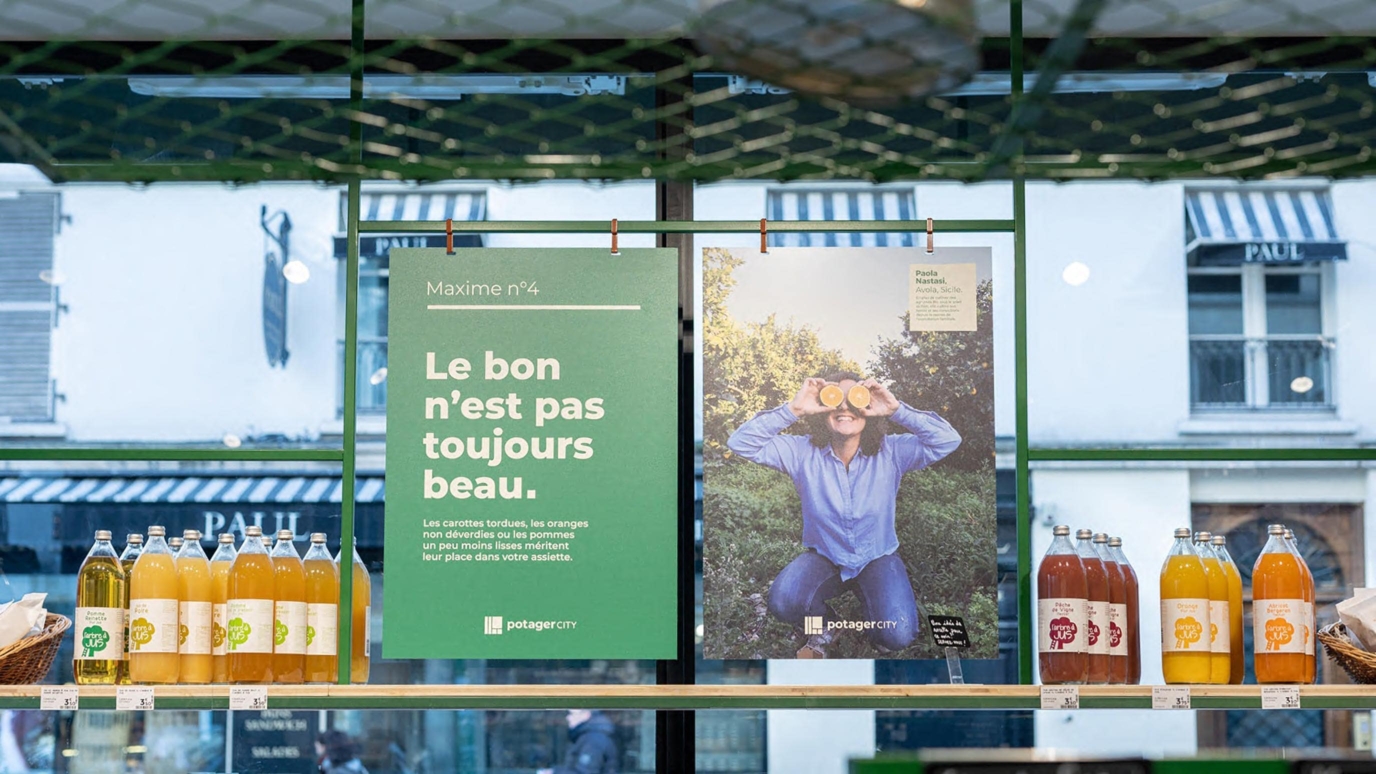 Affiche dans un magasin Potager City