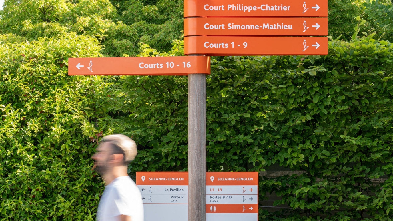 Photo de panneaux de signalisation Roland Garros
